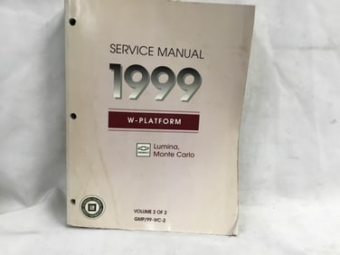 1999 Chevrolet Lumina, Monte Carlo W-Platform Service Manual Volume Two of Two
