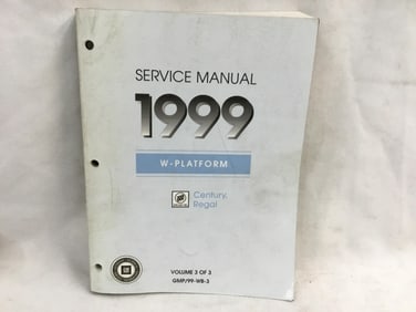 1999 Buick Century, Regal W-Platform Service Manual Volume Three of Three