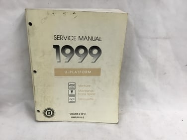 1999 Chevrolet Venture, Pontiac Montana, Oldsmobile Silhouette Service Manual Volume Two of Two