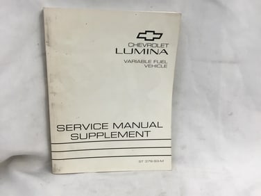 1993 Chevrolet Lumina Variable Fuel Vehicle Service Manual Supplement