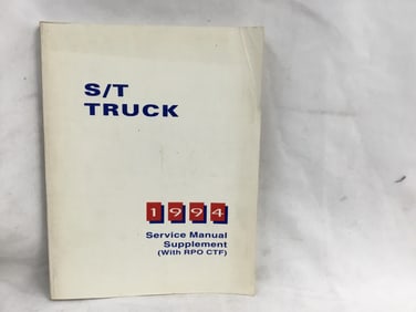 1994 Chevy Trucks / GMC Truck S/T Truck Service Manual Supplement with RPO CTF