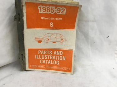 1985-92 Nova/Geo Prizm S Parts and Illustration Catalog
