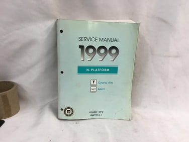 1999 Pontiac Grand Am, Oldsmobile Alero N-Platform Service Manual Volume One of Two