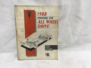 1988 Pontiac STE All Wheel Drive Service Manual Supplement