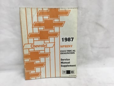 1987 Chevrolet Sprint Electrical Diagnosis Service Manual Supplement