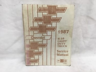 1987 Chevrolet S-10 Light Duty Truck Service Manual