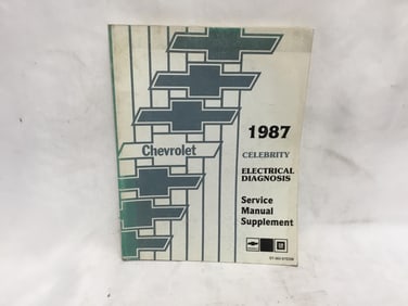 1987 Chevrolet Celebrity Electrical Diagnosis Service Manual Supplement