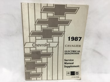 1987 Chevrolet Cavalier Electrical Diagnosis Service Manual Supplement