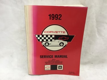 1992 Chevrolet Corvette Service Manual Book One