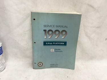 1999 Cadillac Deville, Eldorado E/Ksp Platform Service Manual Volume Two of Two