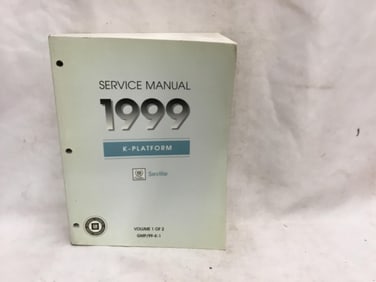 1999 Cadillac Seville K-Platform Service Manual Volume One of Two