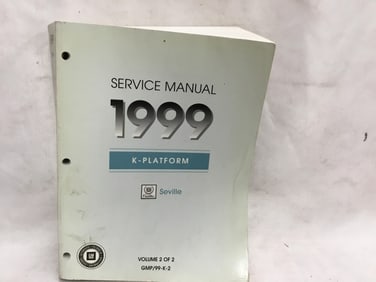 1999 Cadillac Seville K-Platform Service Manual Volume Two of Two