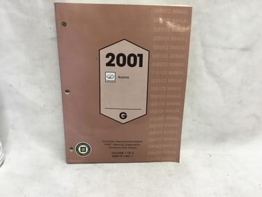 2001 Oldsmobile Aurora Service Manual Volume One of Three
