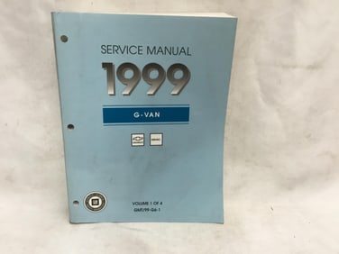 1999 Chevy Trucks / GMC Truck G-Van Service Manual Volume One Of Four