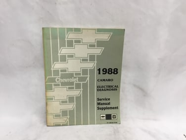 1988 Chevrolet Camaro Electrical Diagnosis Service Manual Supplement