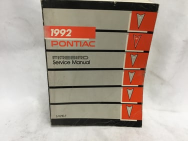 1992 Pontiac Firebird Service Manual