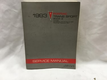 1993 Pontiac Trans Sport Service Manual Book Two of Two
