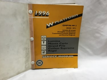 1996 Chevrolet Geo Lumina, Pontiac Monte Carlo, Grand Prix Service Manual Book One of Two