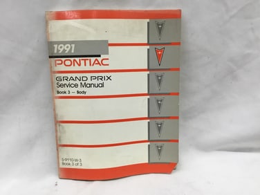 1991 Pontiac Grand Prix Service Manual Book Three of Three