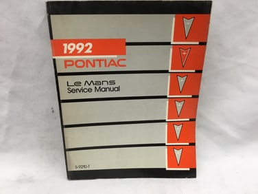 1992 Pontiac LeMans Service Manual