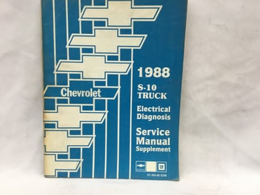 1988 Chevrolet S-10 Truck Electrical Diagnosis Service Manual Supplement