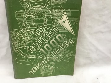 1986 Pontiac 1000 Service Manual