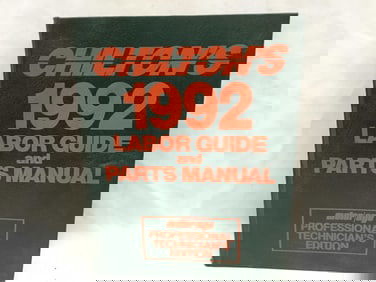 Chilton's 1992 Labor Guide and Parts Manual - Professional Technician's Edition