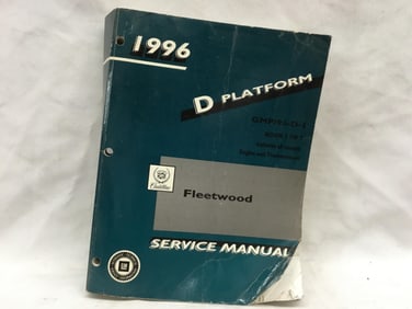 1996 Cadillac Fleetwood Service Manual Book One of Two