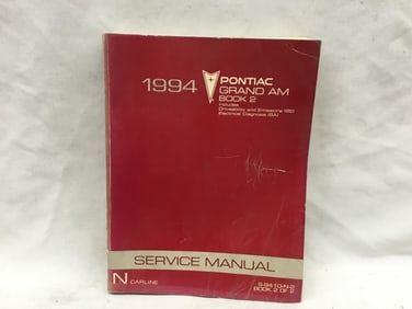 1994 Pontiac Grand Am Service Manual Book Two of Two