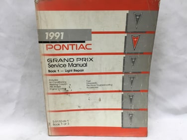 1991 Pontiac Grand Am Service Manual Book One of Three