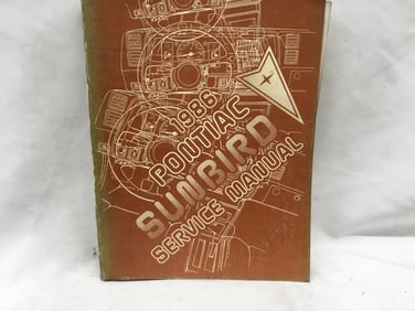 1986 Pontiac Sunbird Service Manual