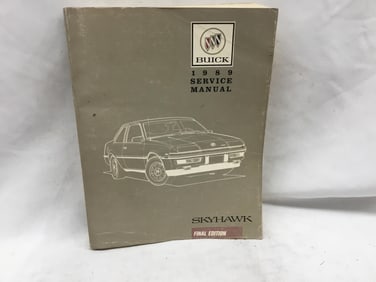 1989 Buick Skyhawk Service Manual Final Edition