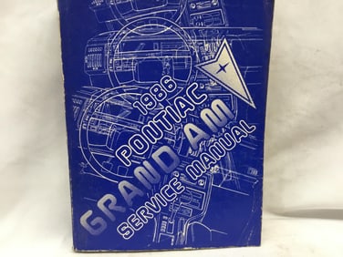 1986 Pontiac Grand Am Service Manual