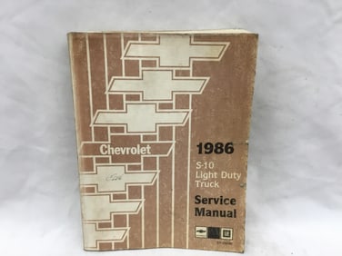 1986 Chevrolet S-10 Light Duty Truck Service Manual