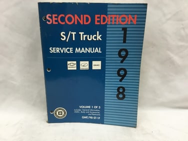 1998 Chevrolet, Oldsmobile, GMC S/T Truck Service Manual Second Edition Volume 1 of 3