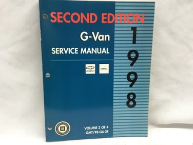 1998 Chevrolet, GMC G-Van Service Manual Second Edition Volume Two of Four