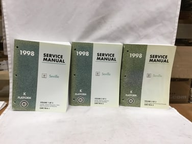 Complete Set! - 1998 Cadillac Seville Service Manual Volumes 1, 2, and 3