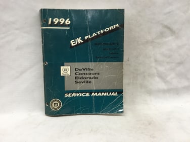 1996 Cadillac DeVille, Concours, Eldorado, Seville Service Manual Book Two of Two