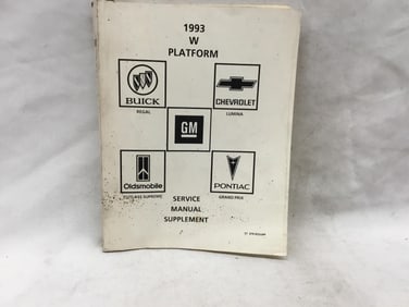 1993 Buick Regal, Chevy Lumina, Oldsmobile Cutlass Supreme, Pontiac Grand Prix Service Manual