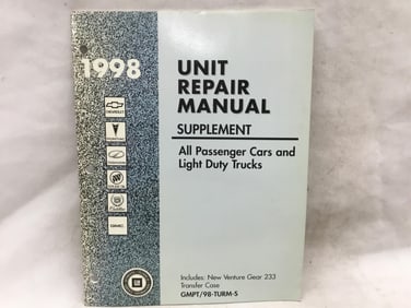 1998 All Passenger Cars and Light Duty Trucks Unit Repair Manual Supplement
