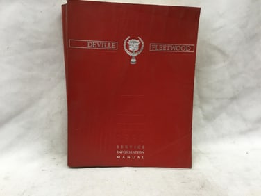 1990 Cadillac DeVille, Fleetwood Service Manual