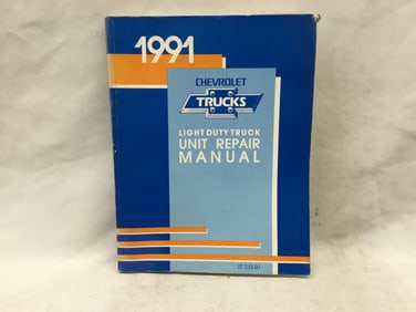 1991 Chevrolet Trucks Light Duty Truck Unit Repair Manual