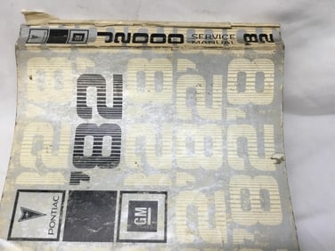 1982 Pontiac J 2000 Service Manual