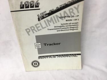 1996 Geo Tracker Service Manual Book 1 of 2