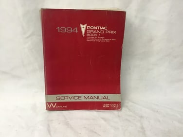 1994 Pontiac Grand Prix Service Manual Book 1 of 2
