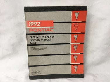 1992 Pontiac Grand Prix Service Manual Book 2