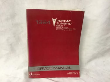 1994 Pontiac Sunbird Service Manual Book 1 of 2