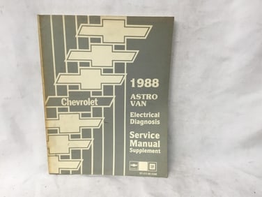1988 Chevrolet Astro Van Electrical Diagnosis Service Manual Supplement