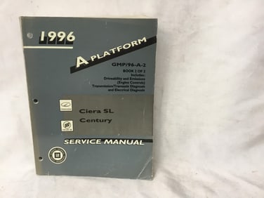 1996 Oldmobile Ciera SL Buick Century Service Manual Book 2 and 2