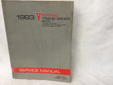 1993 Pontiac Trans Sport Service Manual Book 1 of 2